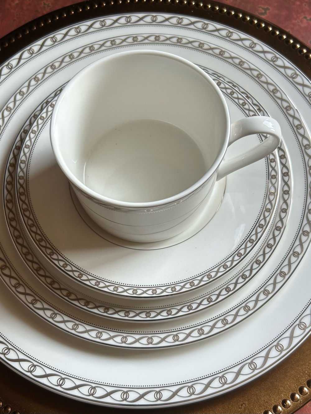 Mikasa “Infinity Band” Porcelain Dinnerware Sets